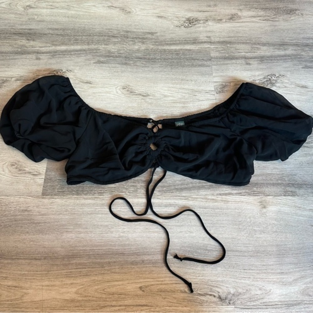 Wild Fable Black Crop Top Blouse Corset style size XXL - Picture 2 of 6